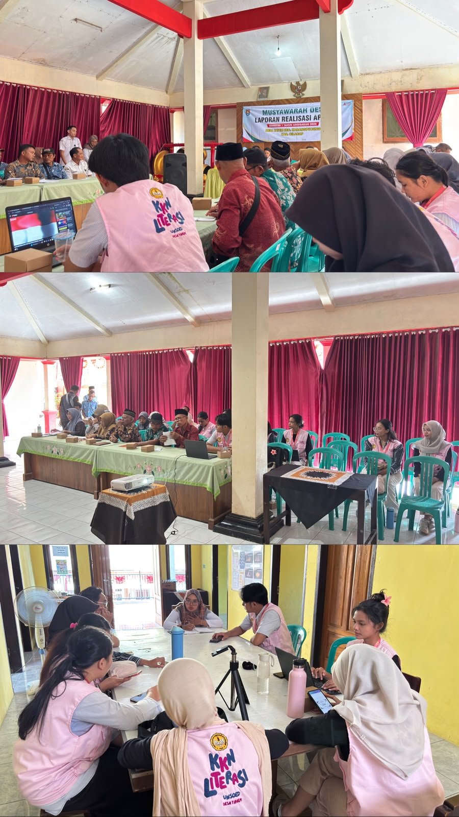 Hari ke-29, Mengikuti musyawarah di balai desa bersama warga dan pemerintah desa terkait APBDes, RKPDes, dan penanganan stunting pada anak, serta penyampaian materi terkait KIP di musyawarah tersebut.