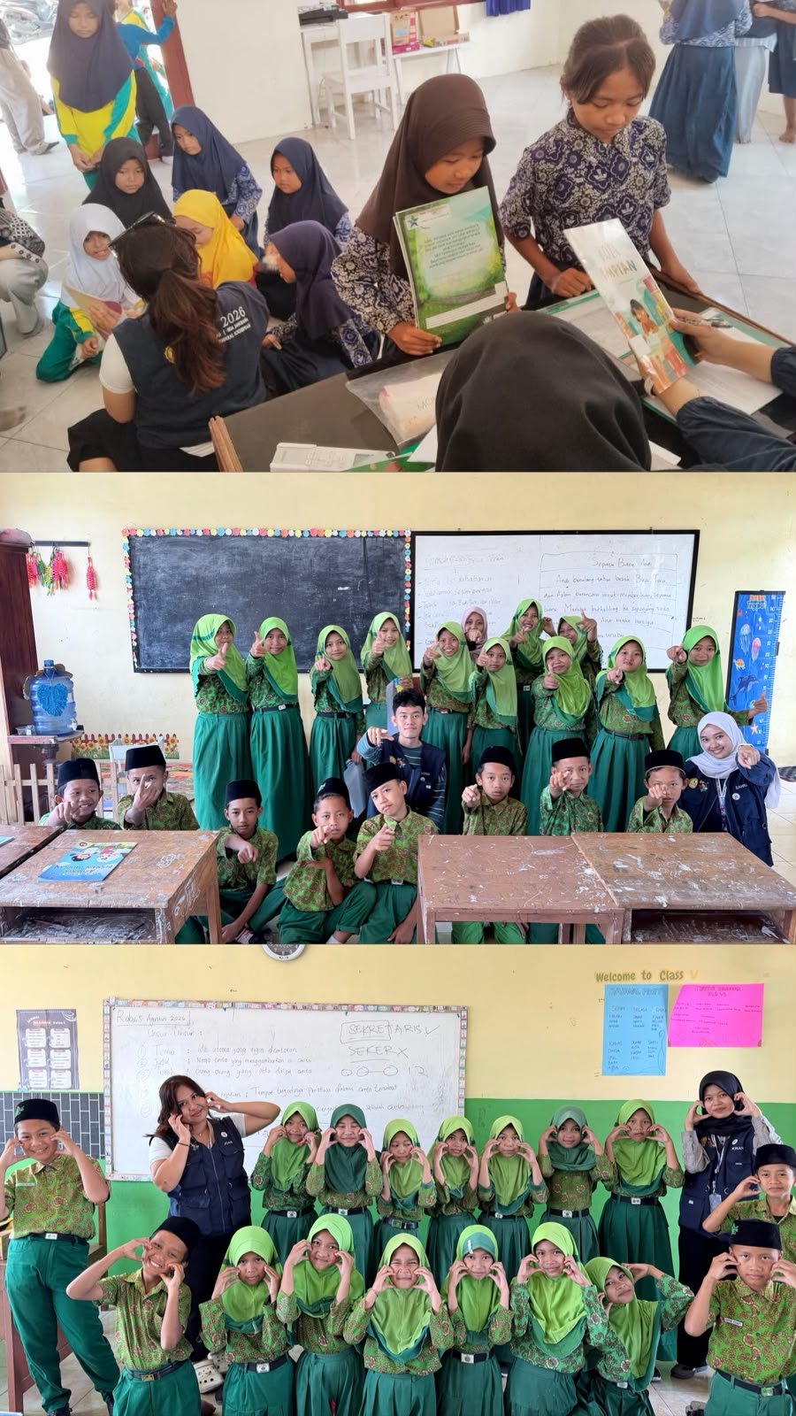 Pelaksanaan Program Kerja Menulis Cerita Berbasis Isi Buku Bacaan di MI YaBAKII dan Pelayanan Perpustakaan