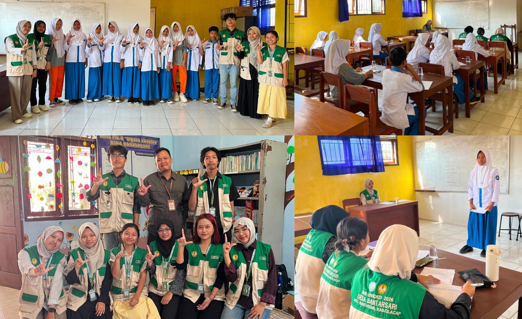 Presentasi Finalis 10 Besar Lomba Menulis Cerita Berbasis Buku Bacaan "Beyond the Book" di SMP PGRI 23 Bantarsari dan Kunjungan Dosen Pembimbing Lapangan di Perpustakaan Cahaya, Desa Bantarsari