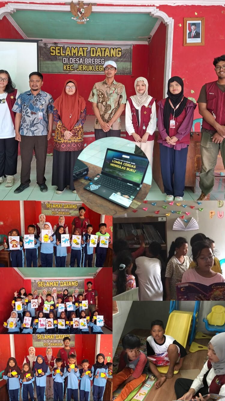 KUNJUNGAN LITERASI KE PERPUSTAKAAN DESA, LAYANAN PERPUSTAKAAN, DAN TECHNICAL MEETING LOMBA CERDAS MENGULAS BUKU