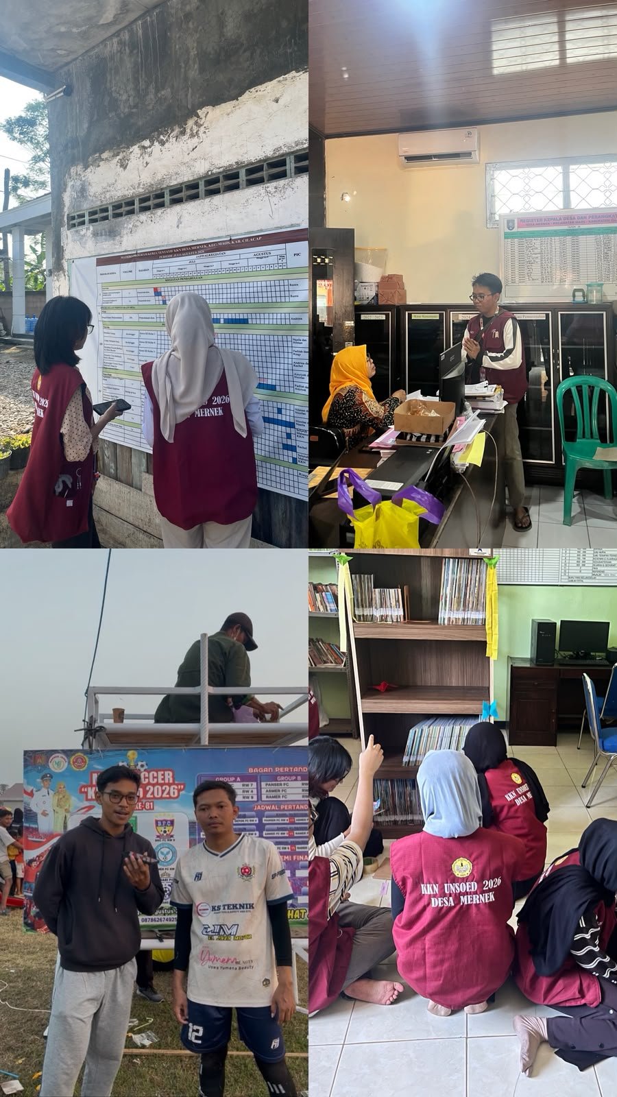 Persiapan Apresiasi Literasi Tingkat Desa, Pengelolaan Perpustakaan, Pengisian Matriks, Pelayanan Pemerintahan Desa, Dokumentasi Mini Soccer "KDM Cup 2026", dan Amplifikasi