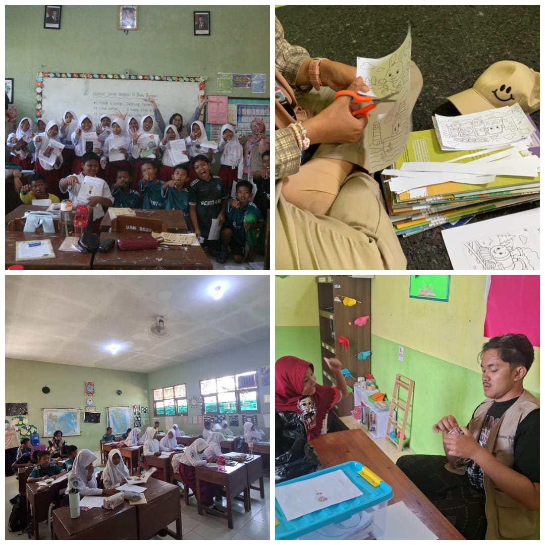 Kegiatan Menulis Cerita Berbasis Buku Bacaan di SDN Karangrena 04 dan Melaksanakan Pelayanan Operasional di Perpustakaan Desa Karangrena