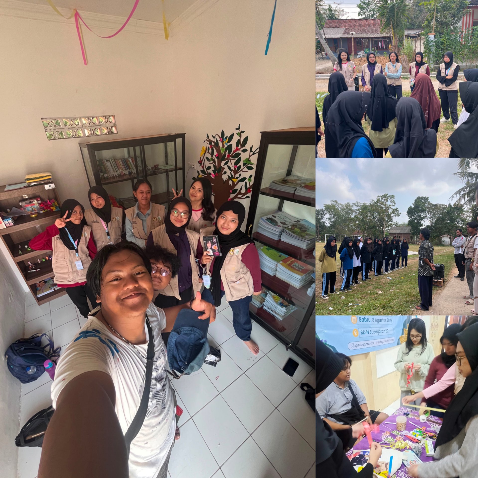 KKN UNSOED Kelompok 48 Menyelesaikan Pelabelan Buku di Perpustakaan Desa Sudagaran, Mengisi Kegiatan PBB dan Paduan Suara Pondok Pesantren Hidayatul Mubtadi'in, serta Mempersiapkan Kegiatan Apresiasi di SD Negeri 02 Sudagaran.