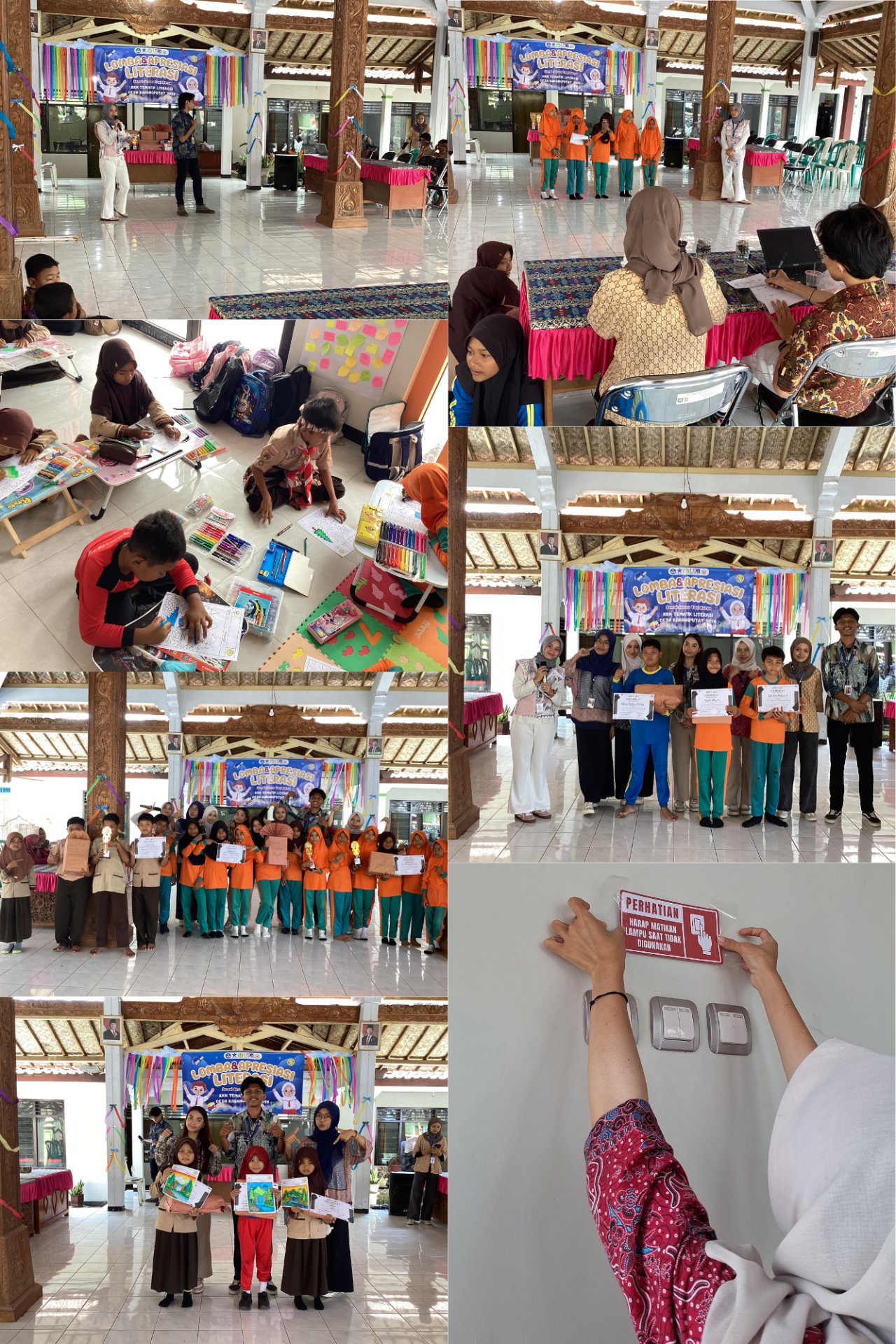 Pelaksanaan Lomba dan Apresiasi Literasi "Semai Aksara Tuai Karya", Pemasangan Poster Edukasi Lingkungan, serta Glorifikasi Media Sosial Desa Karangputat