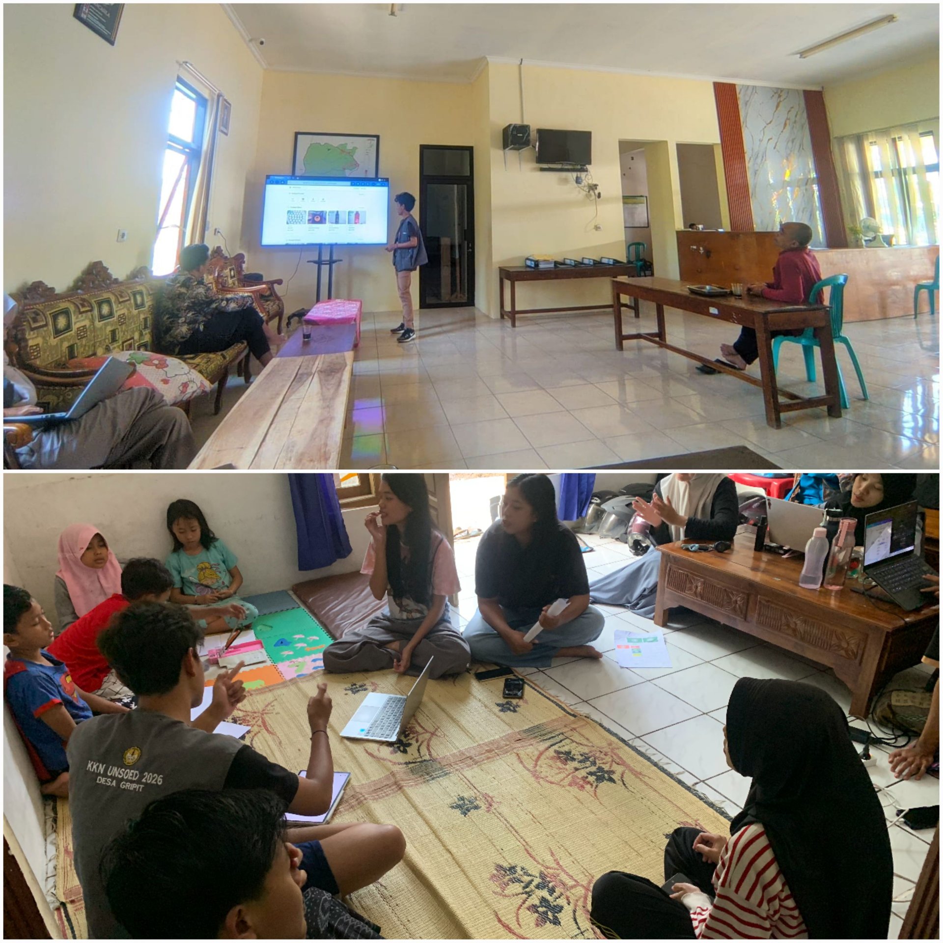 Pelaksanaan Piket Pelayanan Desa, Optimalisasi Website Desa, dan Bimbingan Belajar