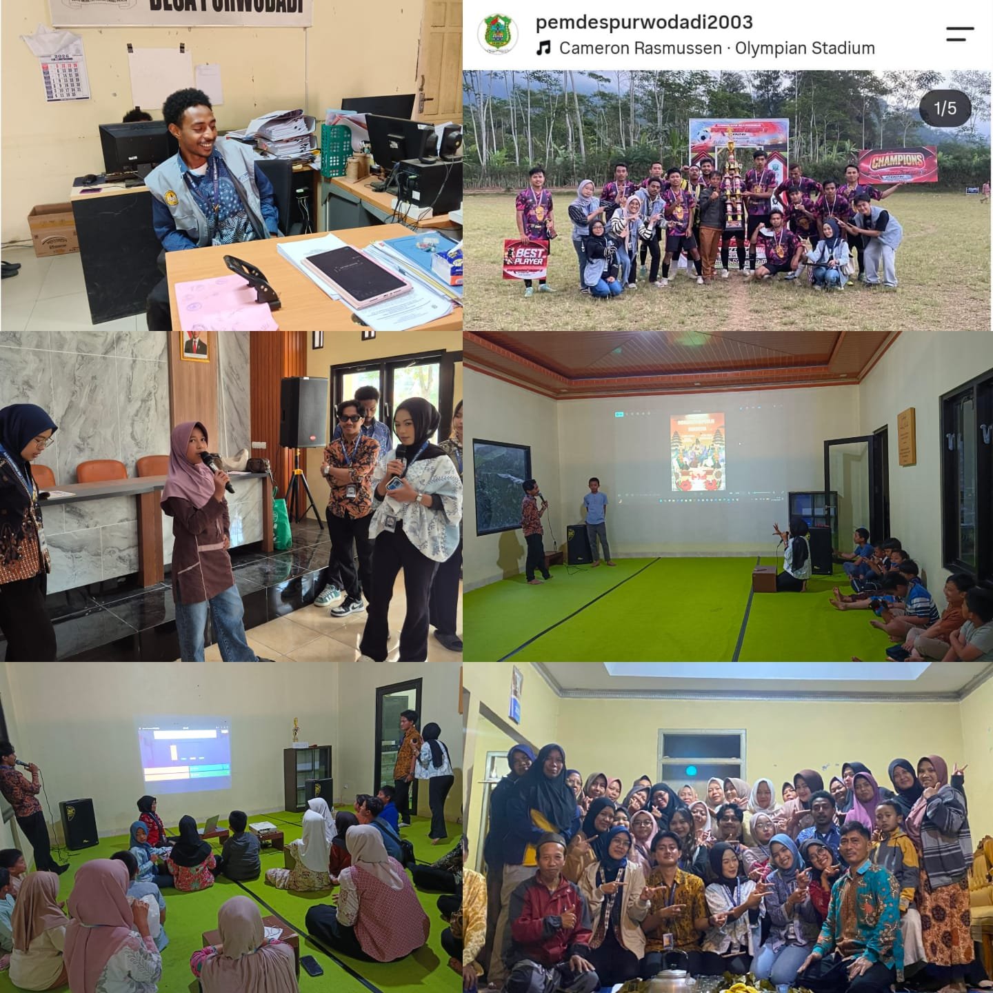 Piket Pelayanan di Balai Desa serta Pembaharuan Sosial Media, Pendampingan Belajar, Menyelanggarakan Lomba 17an di Dusun Purwodadi, dan Mengikuti Musyawarah Ibu-ibu di Dusun Curug