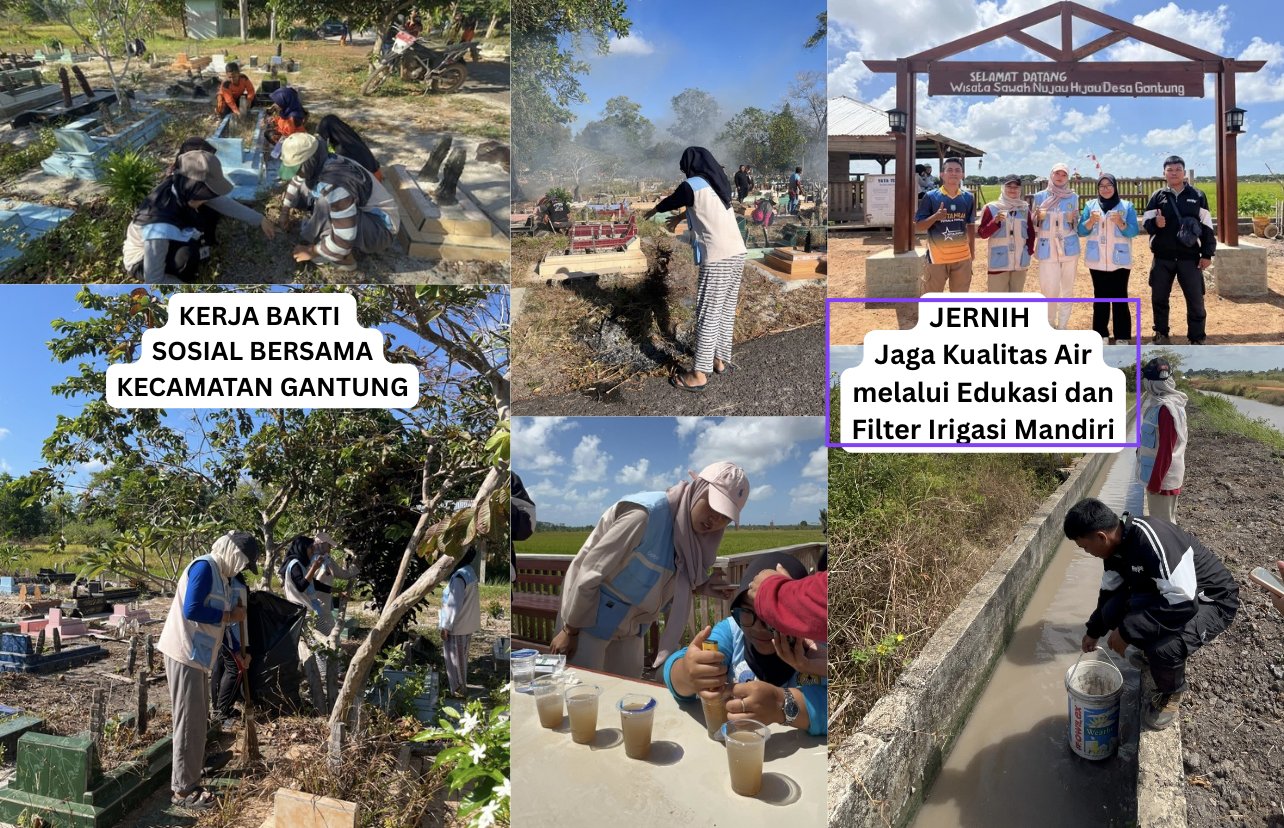 KERJA BAKTI  SOSIAL BERSAMA KECAMATAN GANTUNG dan CEK KUALITAS AIR DI DANAU NUJAU