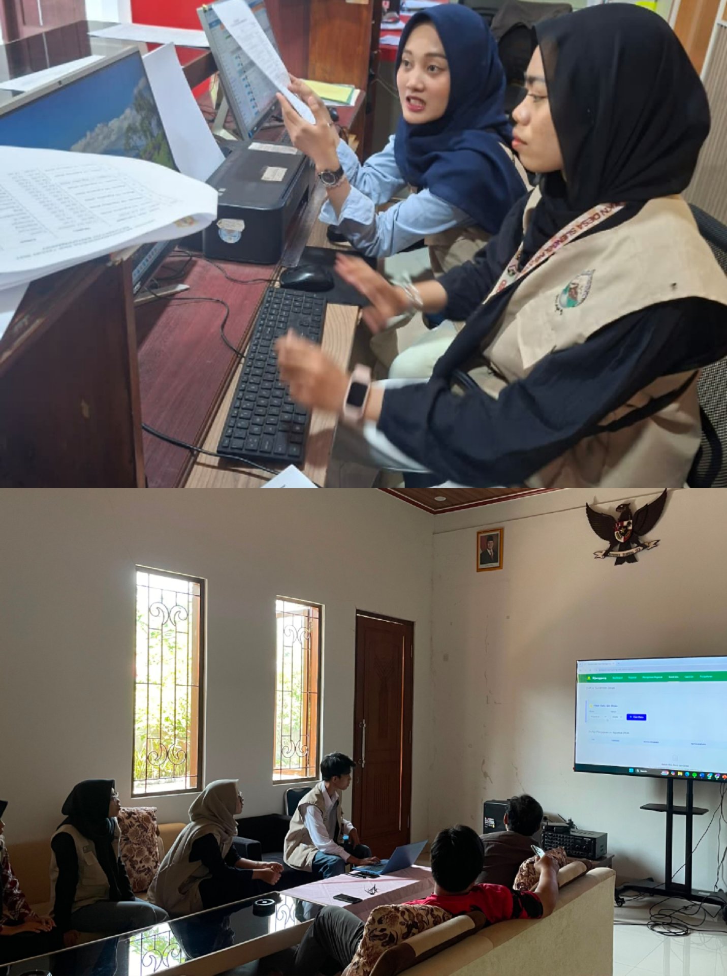 Mahasiswa KKN Unsoed Melaksanakan Sosialisasi Website Presensi dan Piket Balai Desa Sijenggung