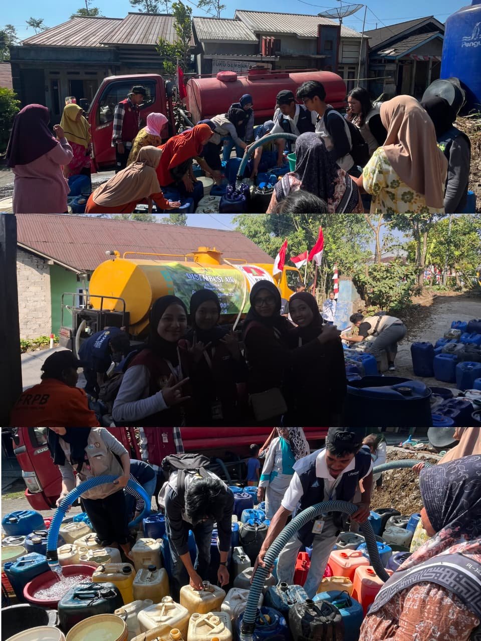 Pembagian Air Bersih kepada Masyarakat di Wilayah Gombong dan Belik