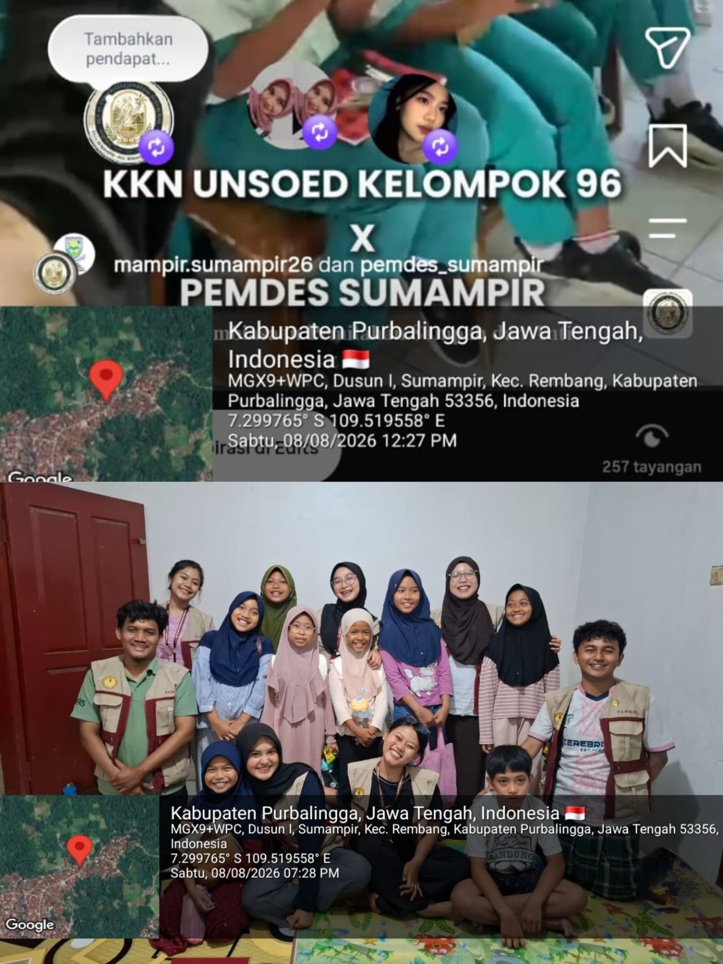 Publikasi Konten di Media Sosial Desa & Kelompok Belajar Siswa-Siswi Sekolah Dasar