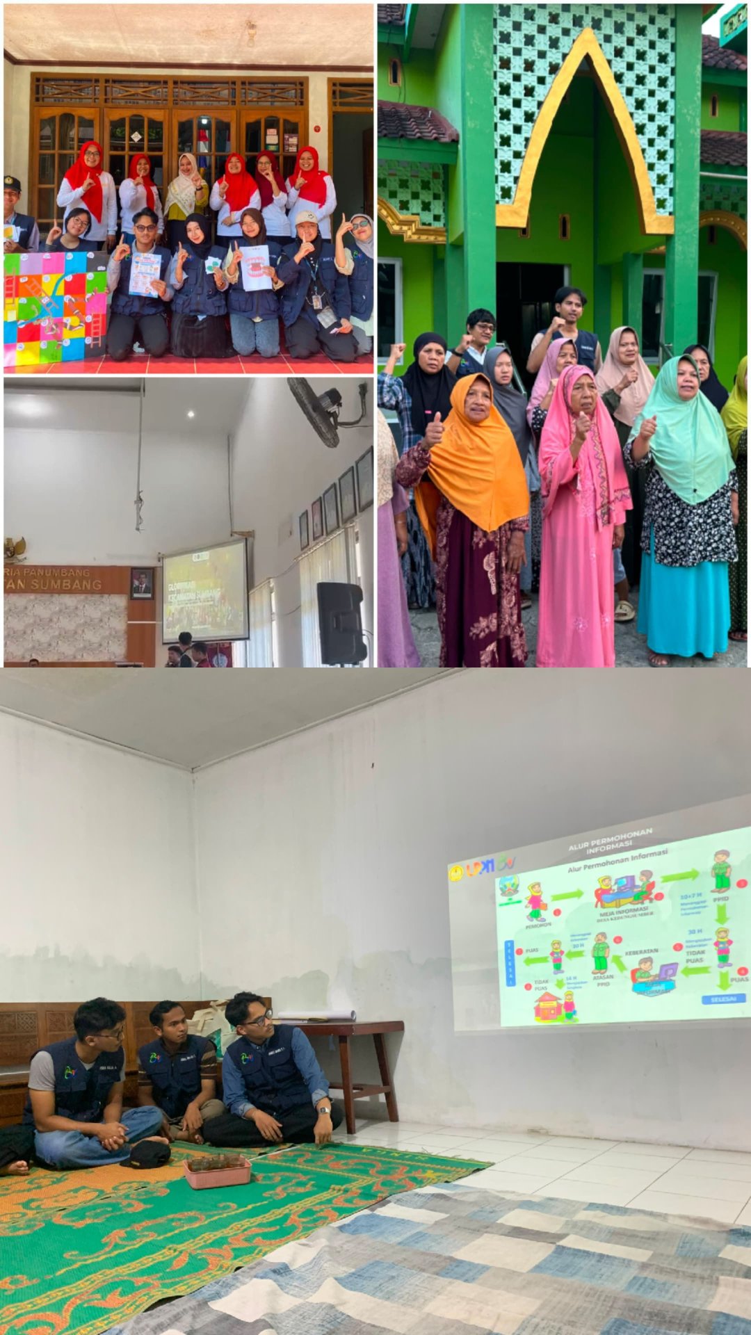 Posyandu dan kelas balita, glorifikasi kecamatan, pengajian, rapat karangtaruna