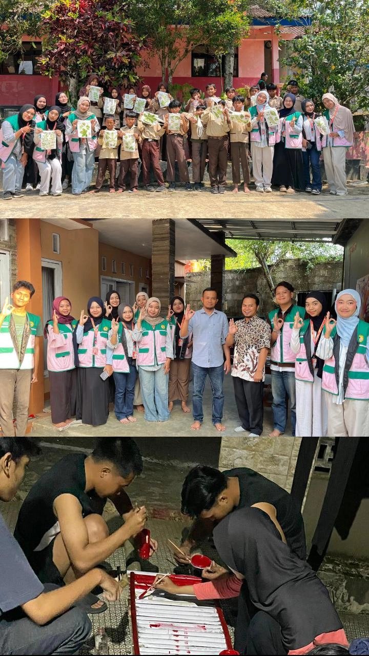 Pembuatan totebag ecoprint, kunjungan DPL, dan pembuatan gapura
