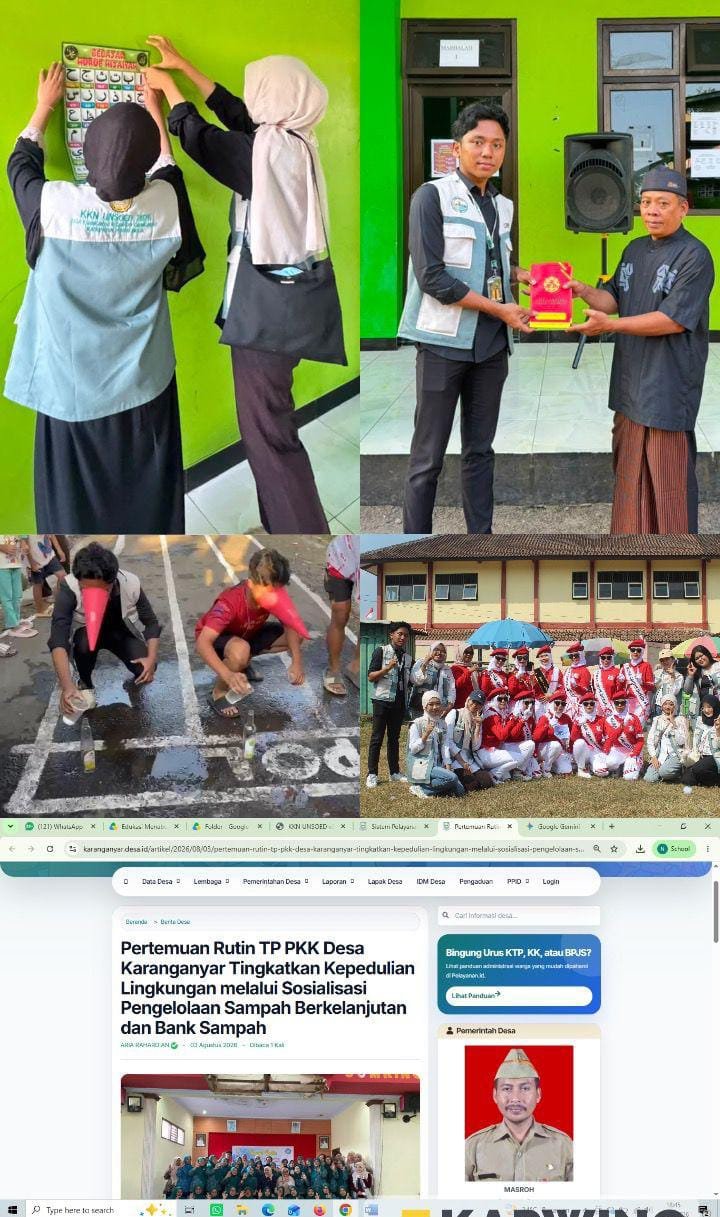 Peningkatan sarana prasarana TPQ dan Pendampingan Lomba Kreativitas Santri serta Pengaktifan Website Desa