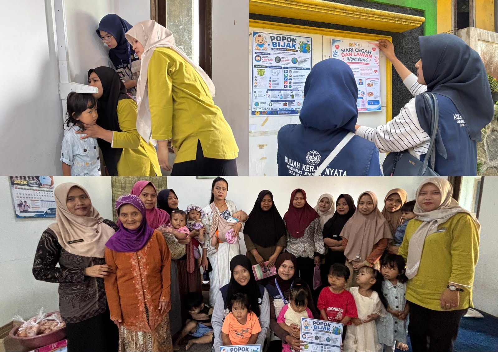 Sosialisasi Pembuangan Limbah Popok Bayi, Pengenalan Popok Kain, dan Pembuatan Poster Kesehatan, serta Pendampingan Posyandu