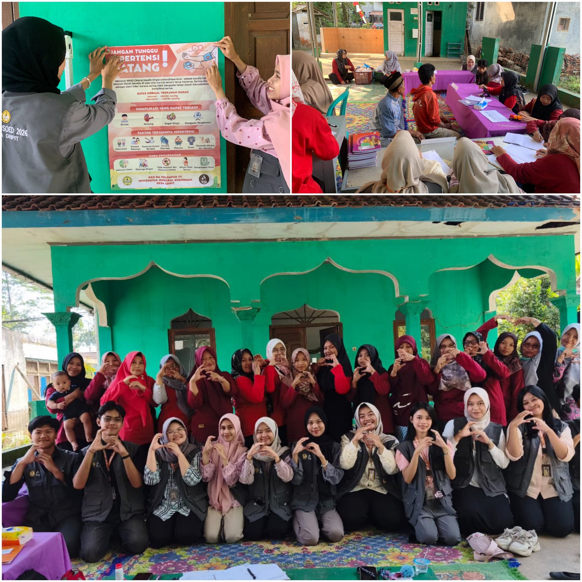 Pemasangan Papan Edukasi Hipertensi Lansia
