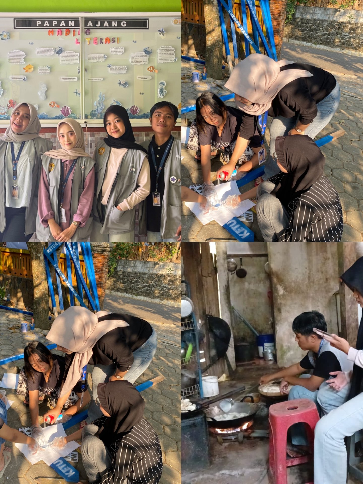 Pembuatan Plang Kayu Penunjuk Arah