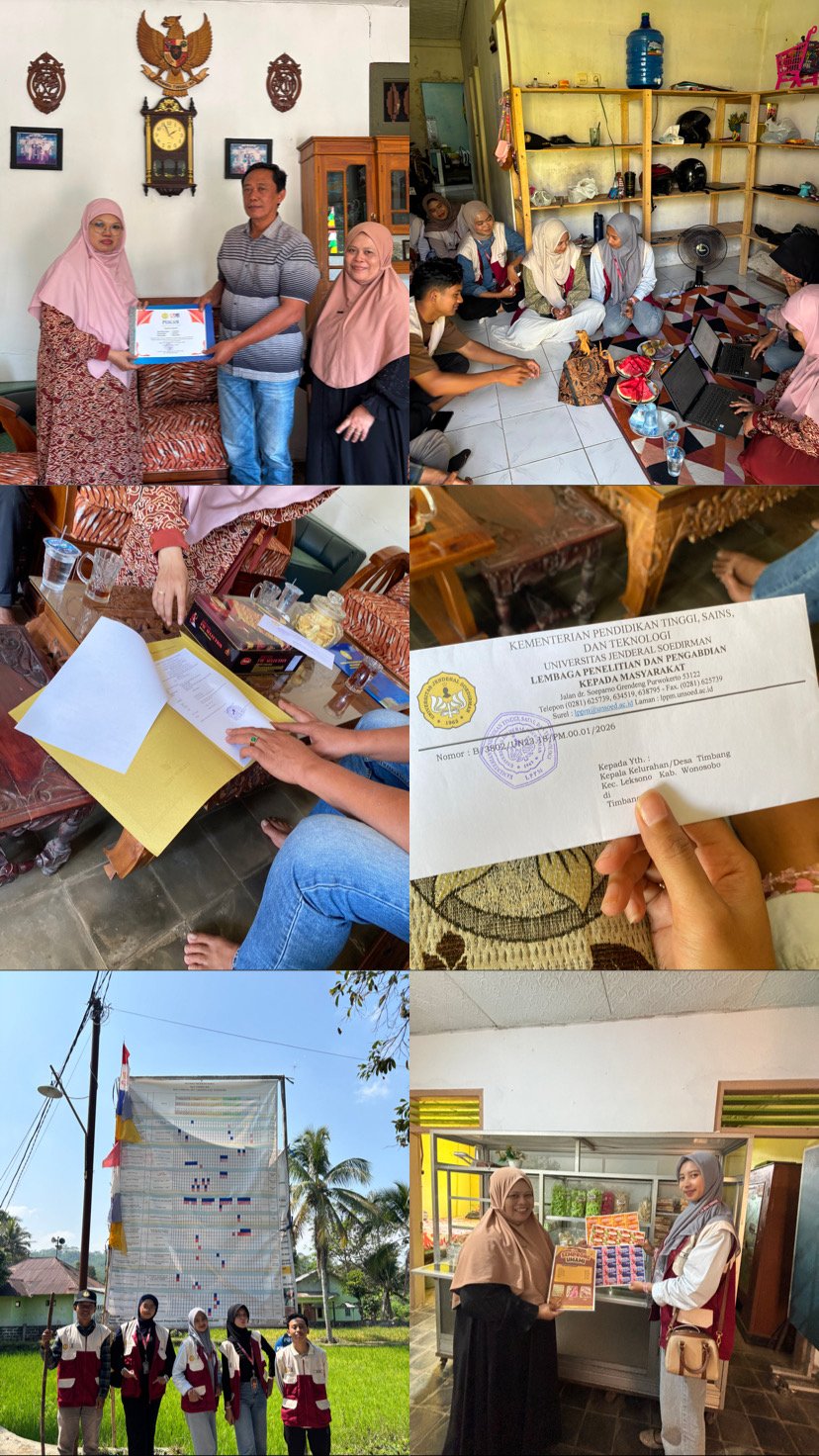 Pendampingan Pembuatan Kemasan Produk/ Desain Produk, Kunjungan DPL ke Posko, Menyampaikan sertifikat ke kades, menyampaikan form penilaian, meminta ttd narasumber sppt, Briefing Program Kerja, Realisasi matriks