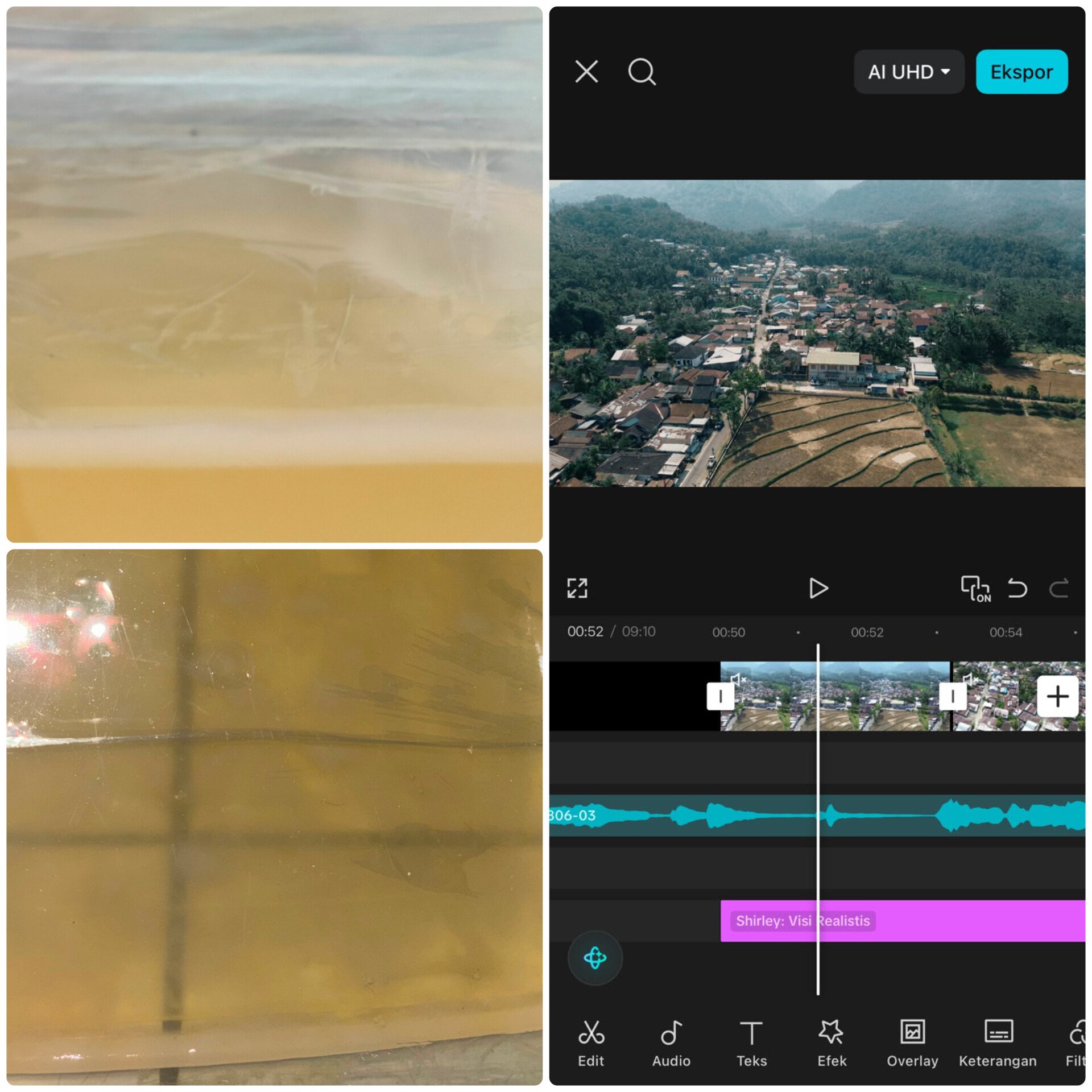 Pemantauan Fermentasi Nata De Neera dan Editing Video Profil Desa