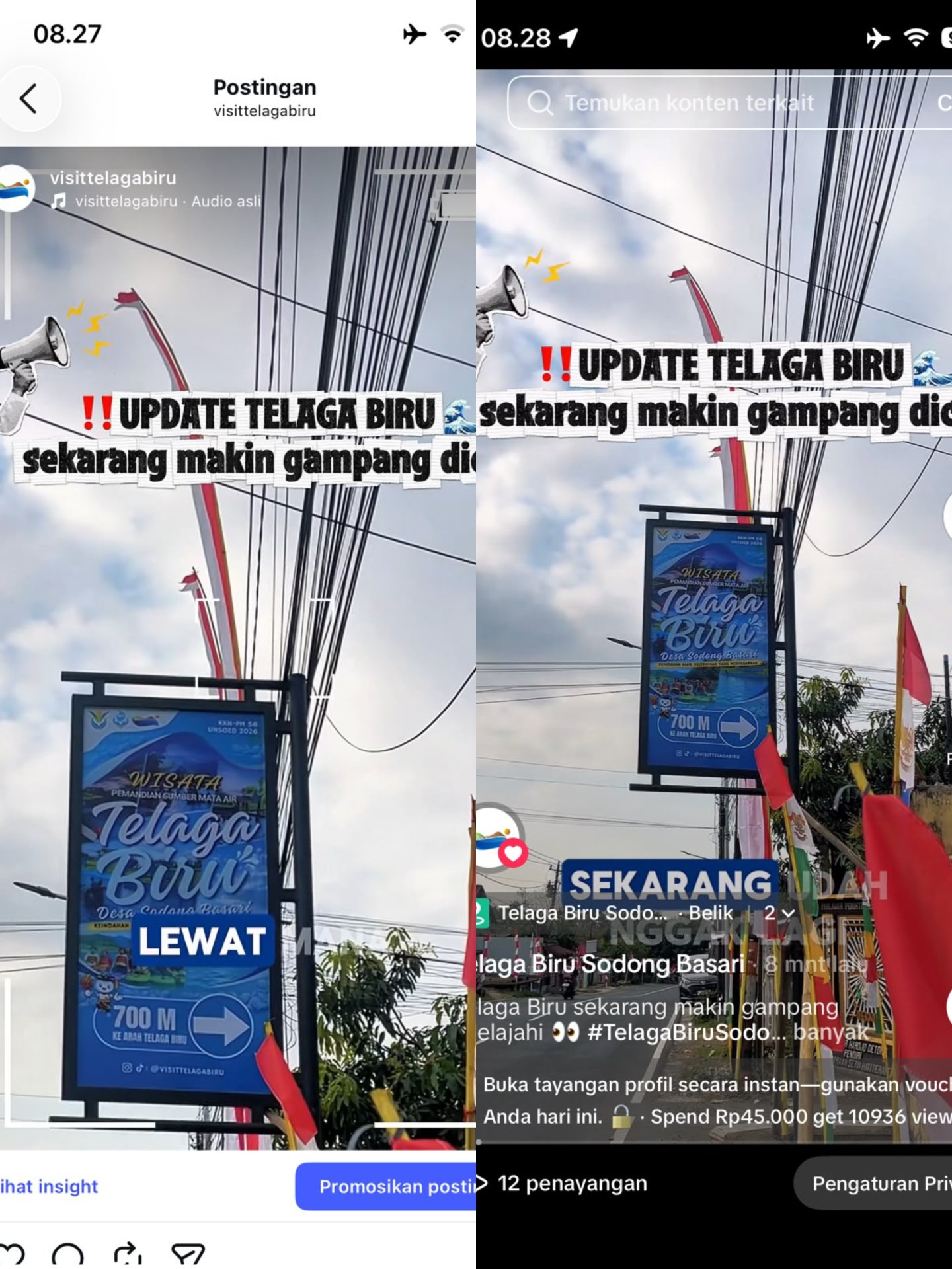 Pembuatan Konten Promosi Unit Usaha Wisata