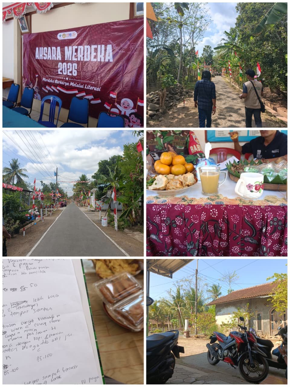 Kegiatan Penjurian Lomba K3 Tingkat RW dan Persiapan Apresiasi Literasi Tingkat Desa Danasri Lor