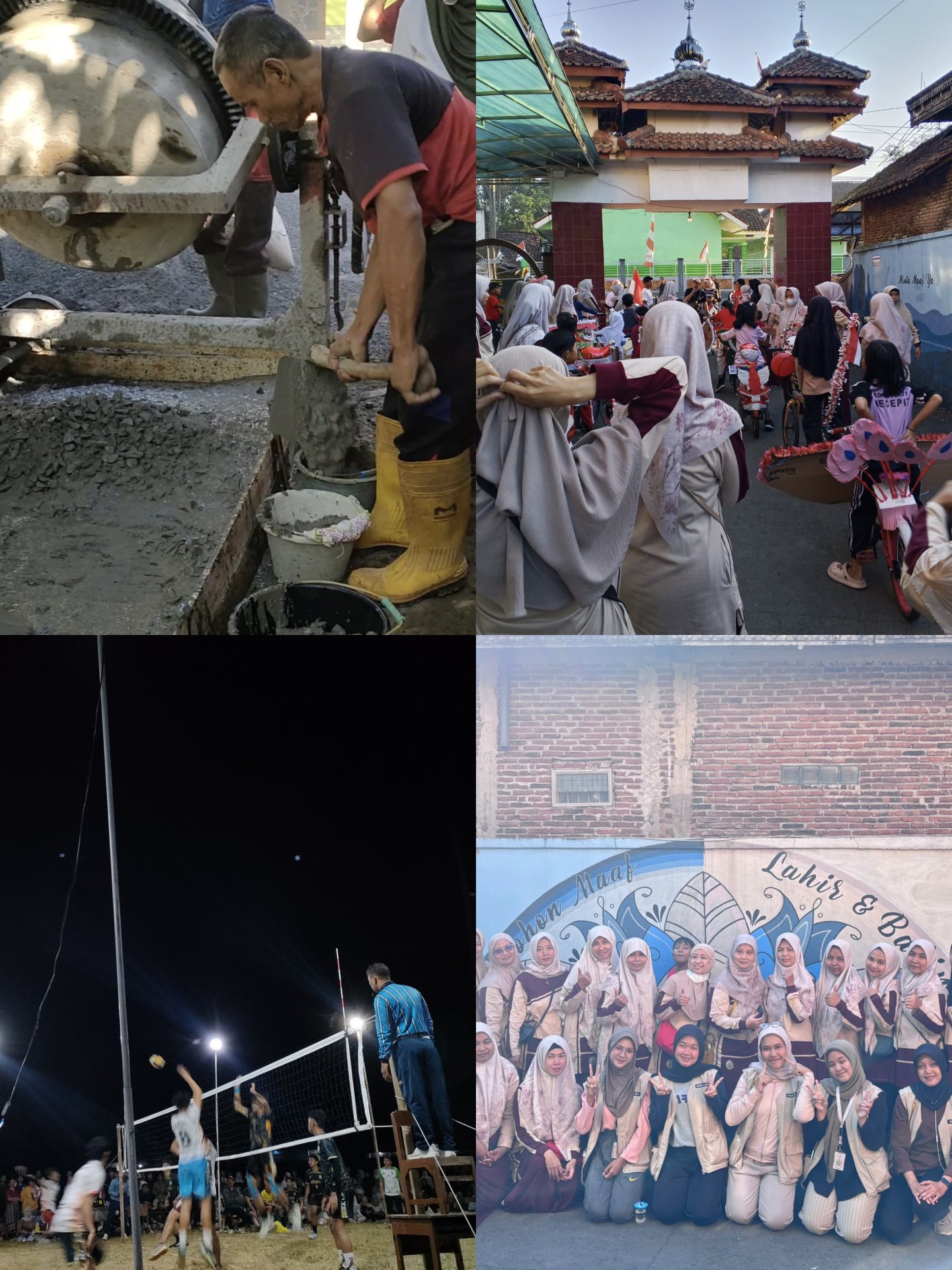 Pemberdayaan masyarakat melalui kegiatan sosial, gotong royong dan integrasi olahraga di desa Punggelan