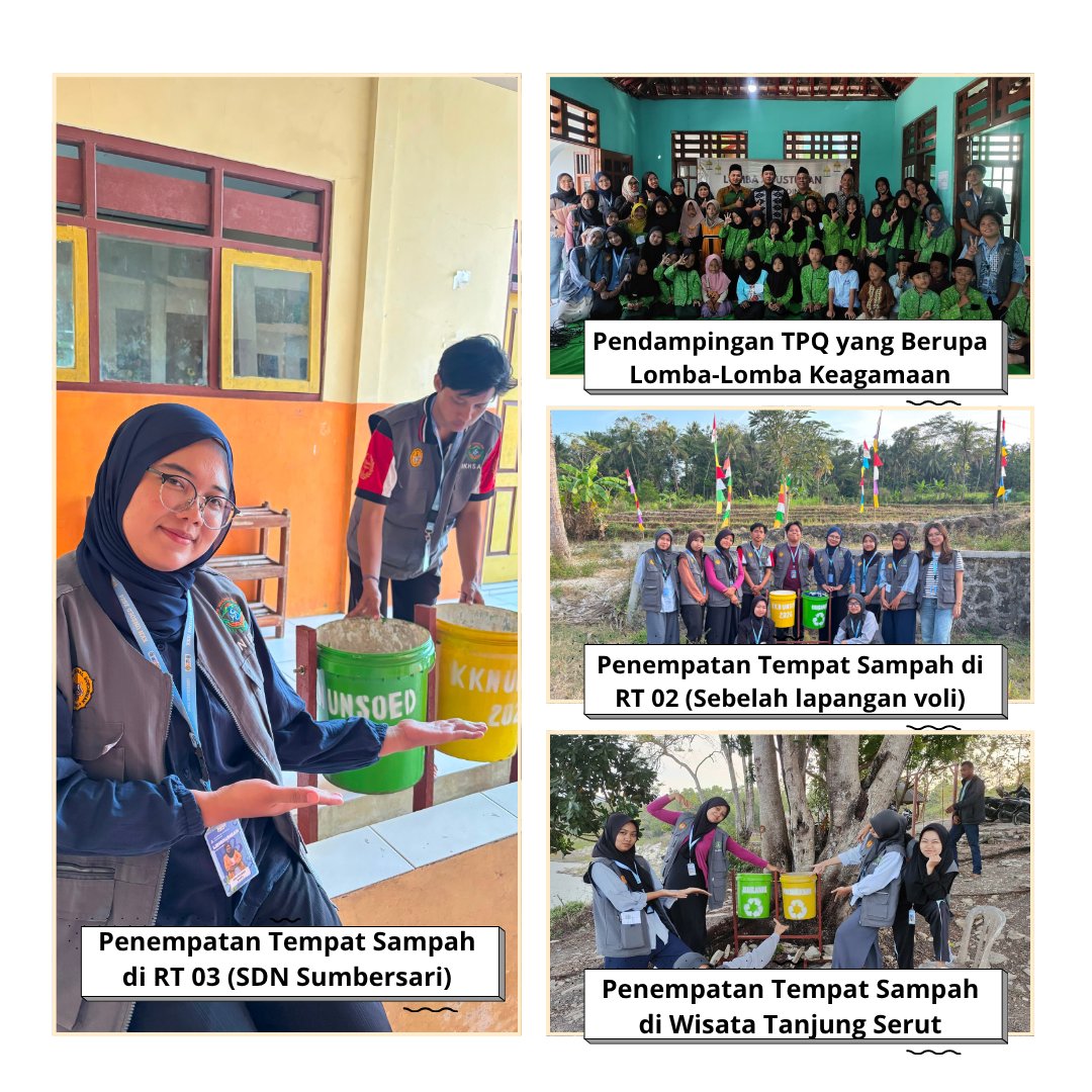 Pendampingan TPQ, UMKM, dan Pengadaan Tempat Sampah Terpilah