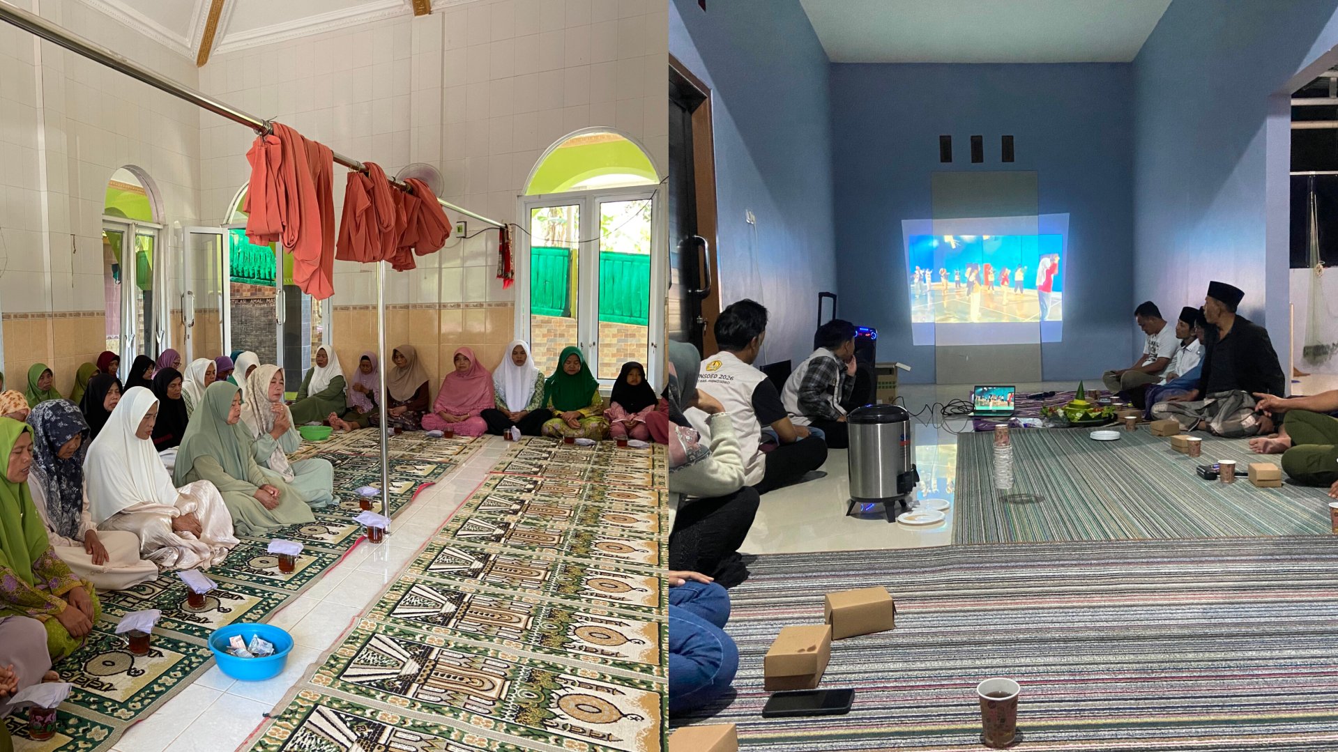 Selapanan Muslimat dan Fatayat NU Ranting Kecis serta Tasyakuran Perpisahan Mahasiswa KKN