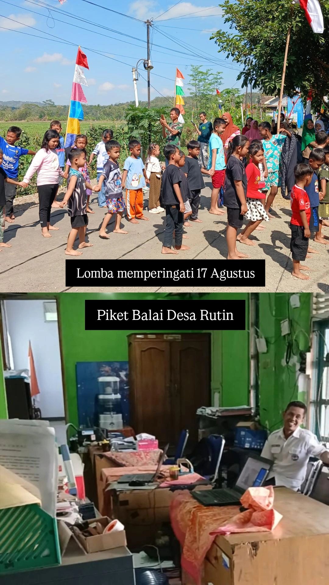 Pelaksanaan Lomba Semarak Kemerdekaan HUT ke-81 RI dan Piket Pelayanan di Balai Desa Semampir