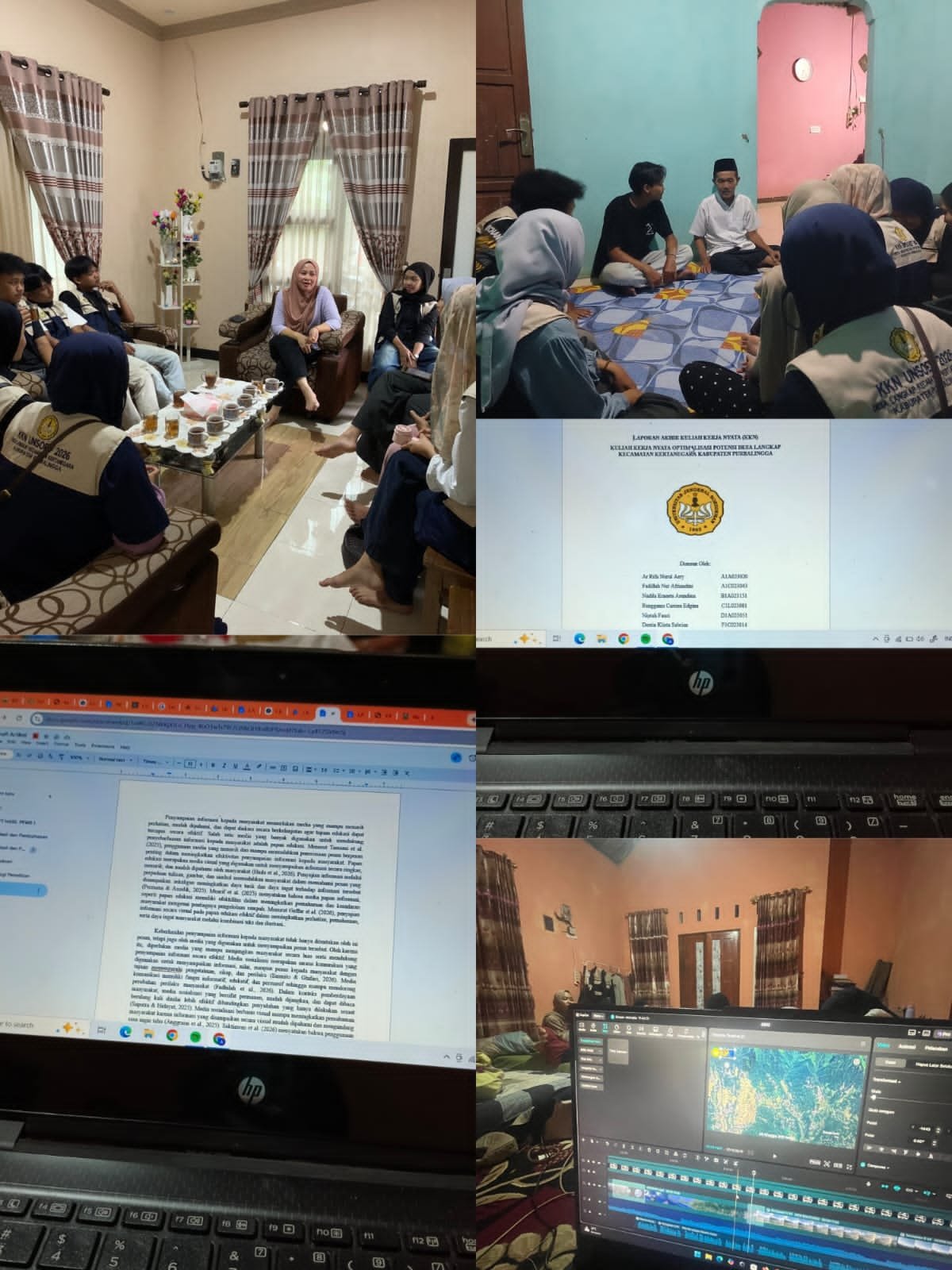 Kunjungan Silaturahmi ke Perangkat Desa Langkap, Penyelesaian Artikel dan Laporan Akhir, serta Pembuatan Video Dokumenter KKN