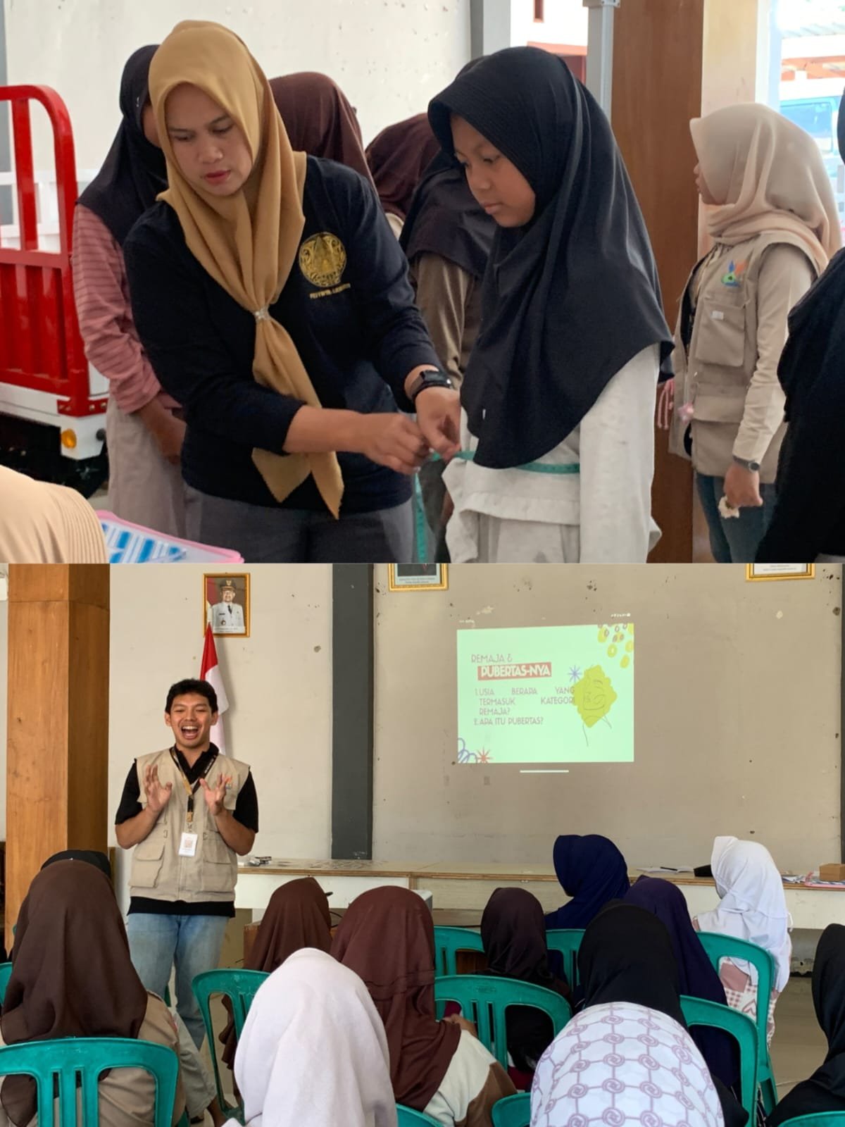 Penyuluhan kesehatan reproduksi dan remaja, pendampingan posyandu remaja.
