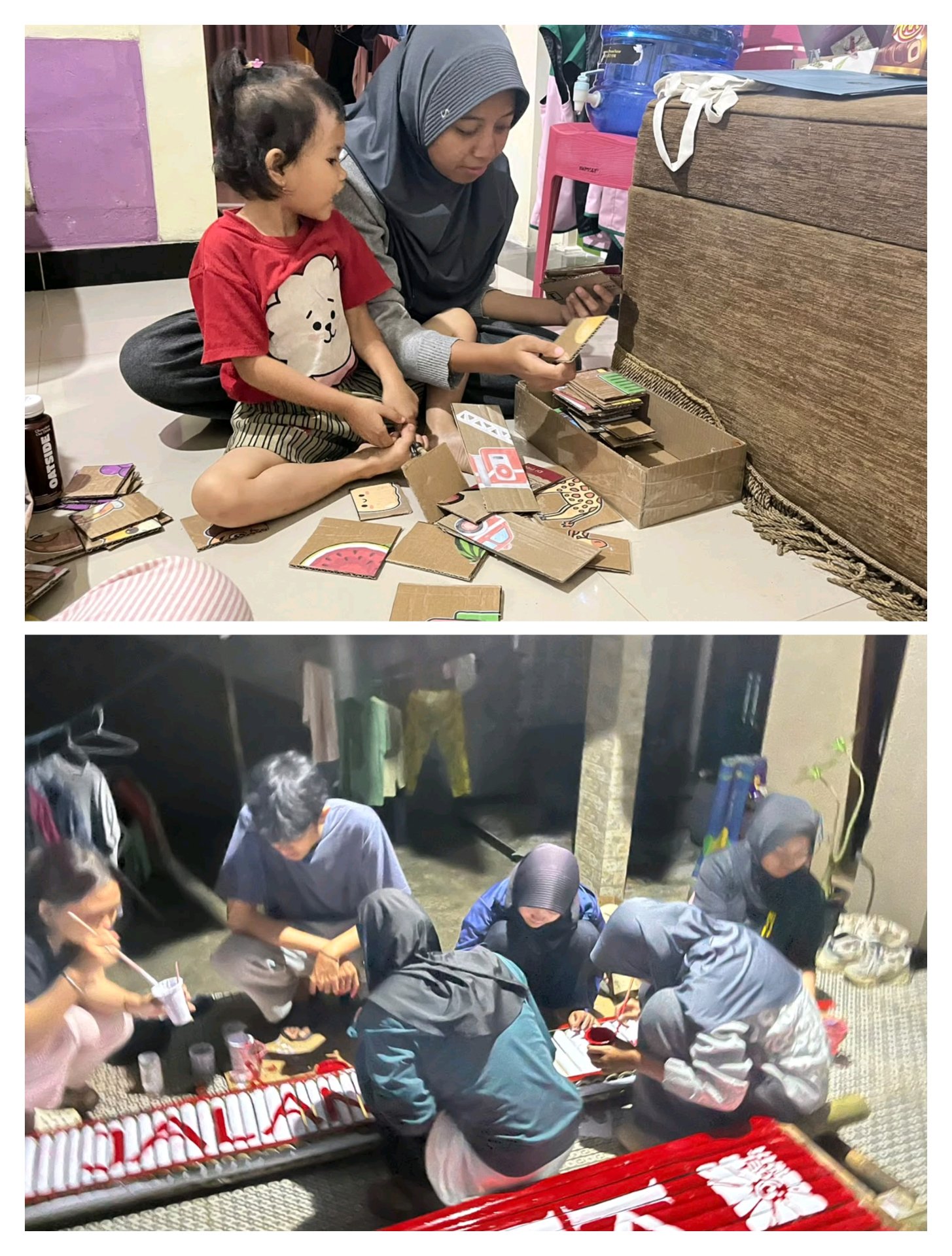 Pengecatan Gapura Hari Kemerdekaan dan Bimbingan Belajar