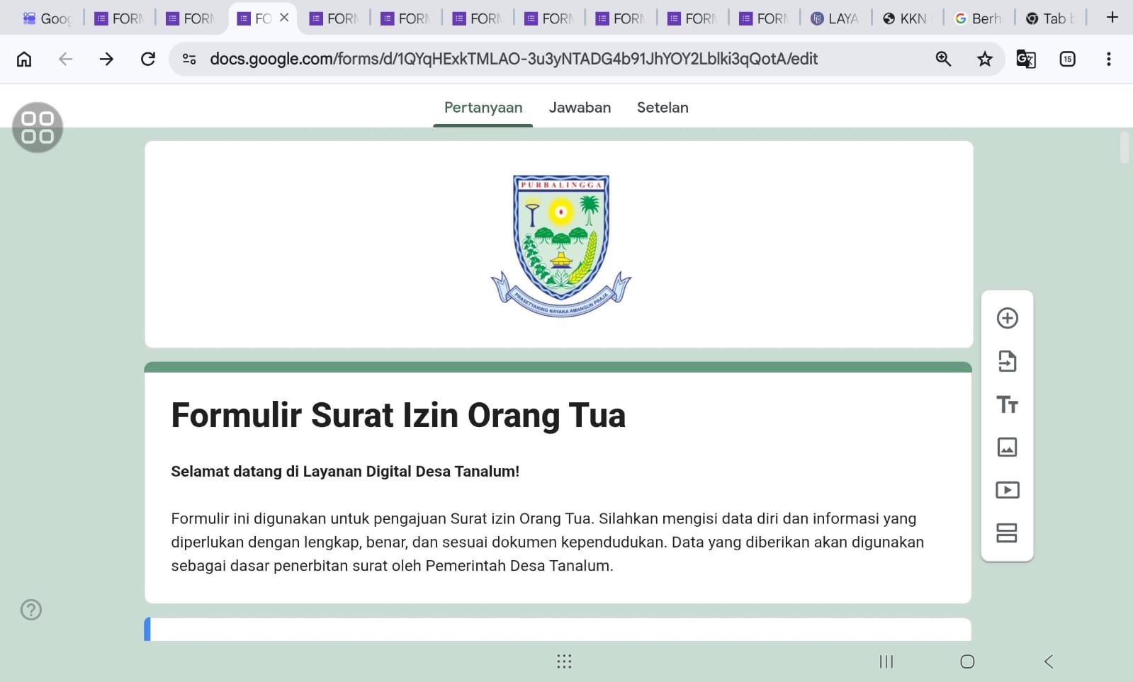 Pembuatan QR Code dan Linktree untuk Efisiensi Layanan Desa Tanalum