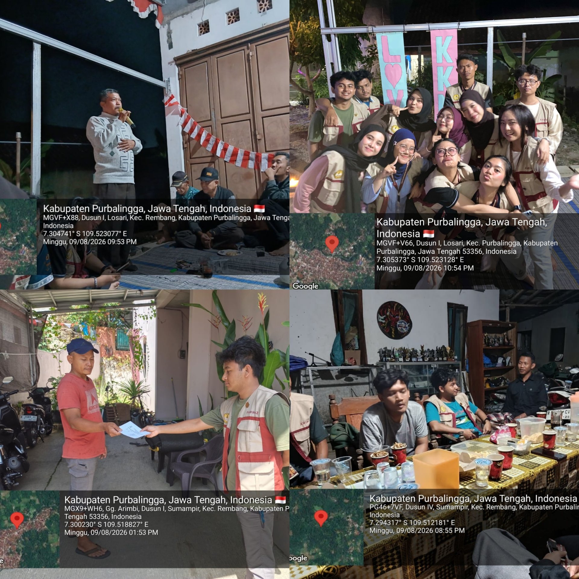 Pembagian Undangan Pelepasan Mahasiswa KKN kepada masyarakat, Pendampingan Penilaian Kreativitas Peringatan HUT RI &  Perpisahan bersama Dusun Grumbulbak