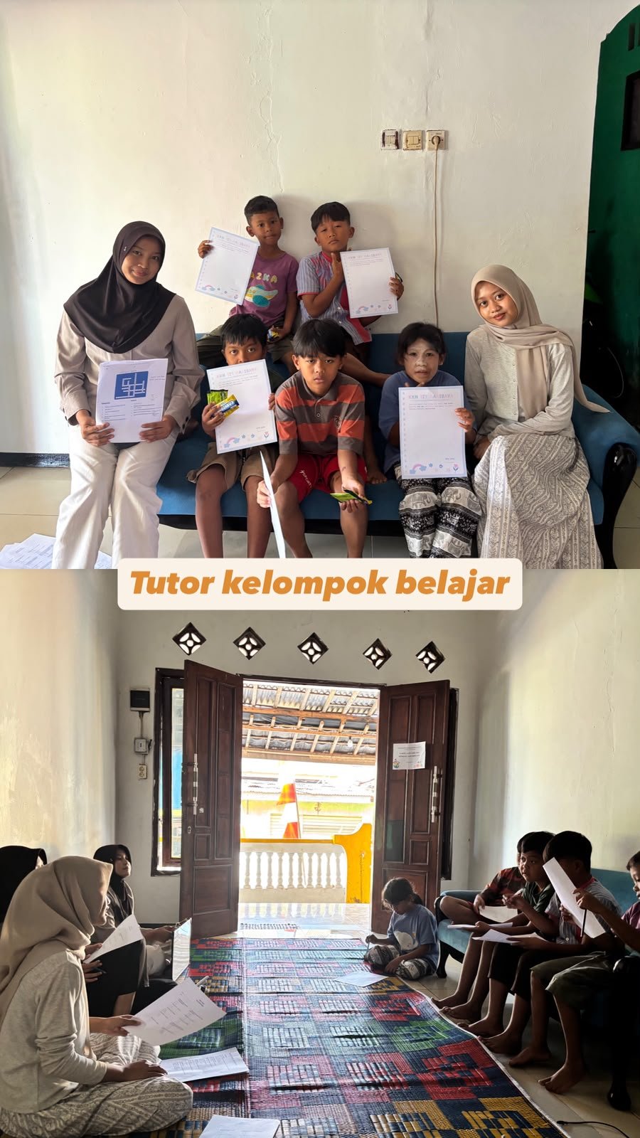 Keberlanjutan pelaksanaan pendampingan sebagai tutor kelompok belajar bagi anak-anak warga Desa Maribaya.