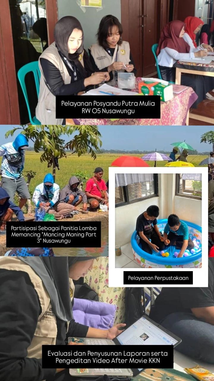 Pelayanan Posyandu, Panitia Lomba Memancing, Pelayanan Perpustakaan, Evaluasi dan Penyusunan Laporan serta Pengeditan After Movie