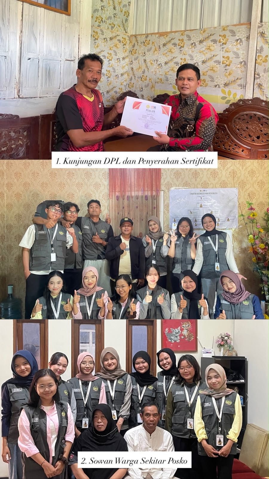 Kunjungan DPL dan Sowan kepada Masyarakat Desa Baledu