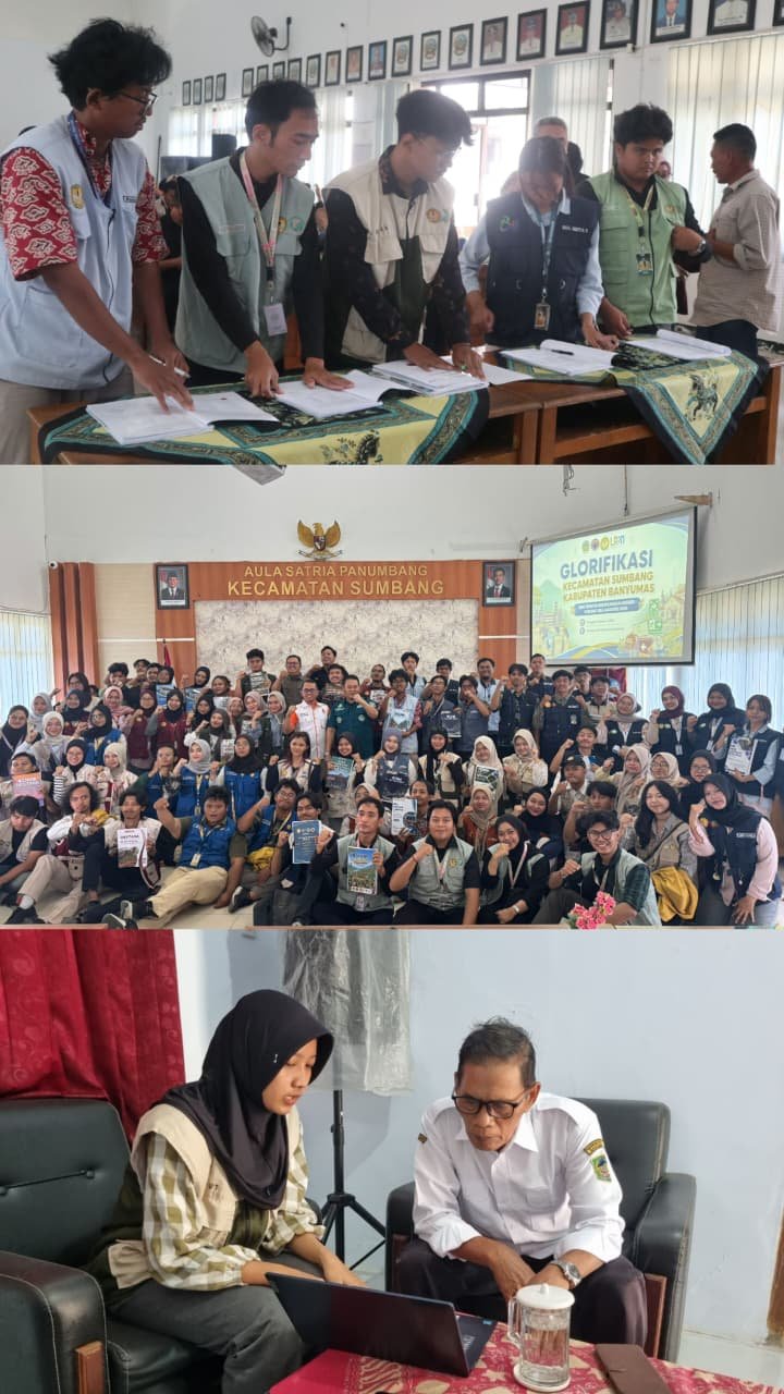 Glorifikasi KKN Tematik Kebencanaan se-Kecamatan Sumbang dan Koordinasi dengan Perangkat Desa
