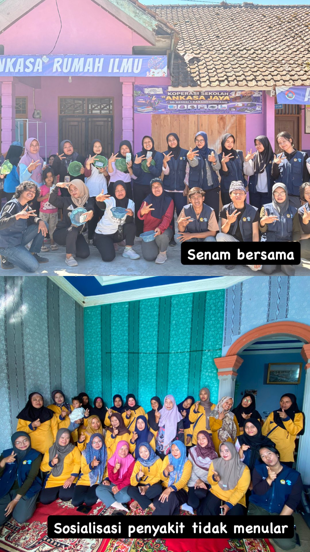 Senam bersama dan sosialisasi penyakit tidak menular