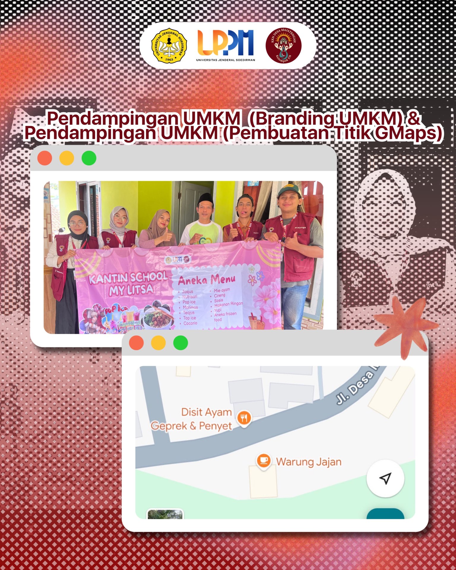 Branding UMKM (Pembuatan Banner), dan Pembuatan Titik Gmaps