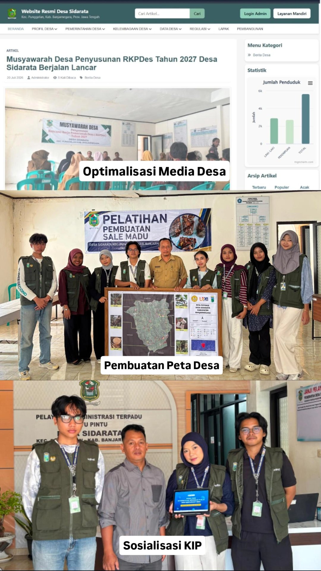 Optimalisasi Media Desa, Pembuatan Peta Desa, Sosialisasi KIP
