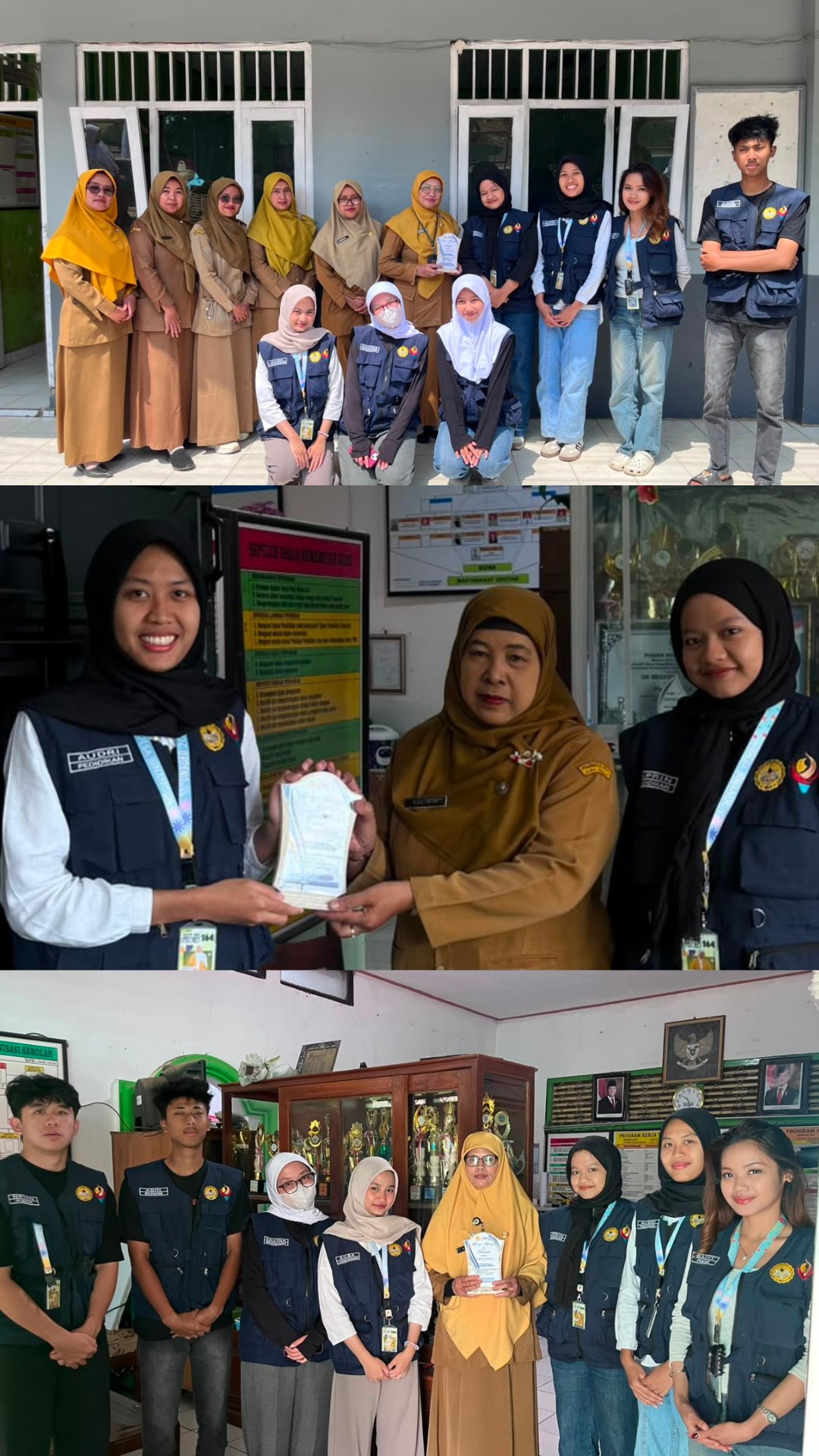 Penyerahan Plakat sebagai Bentuk Apresiasi kepada Sekolah Mitra KKN Desa Binangun