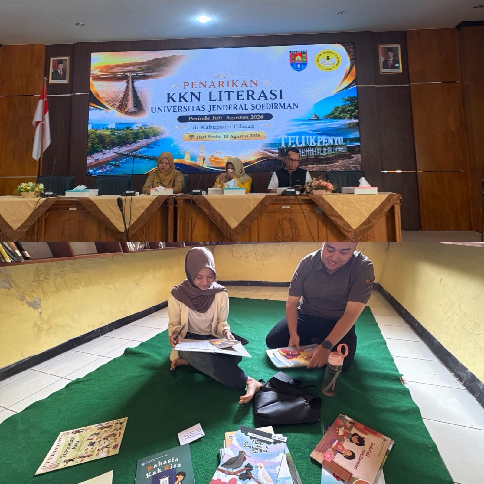 Penarikan KKN Literasi Kabupaten Cilacap dan Piket Perpustakaan