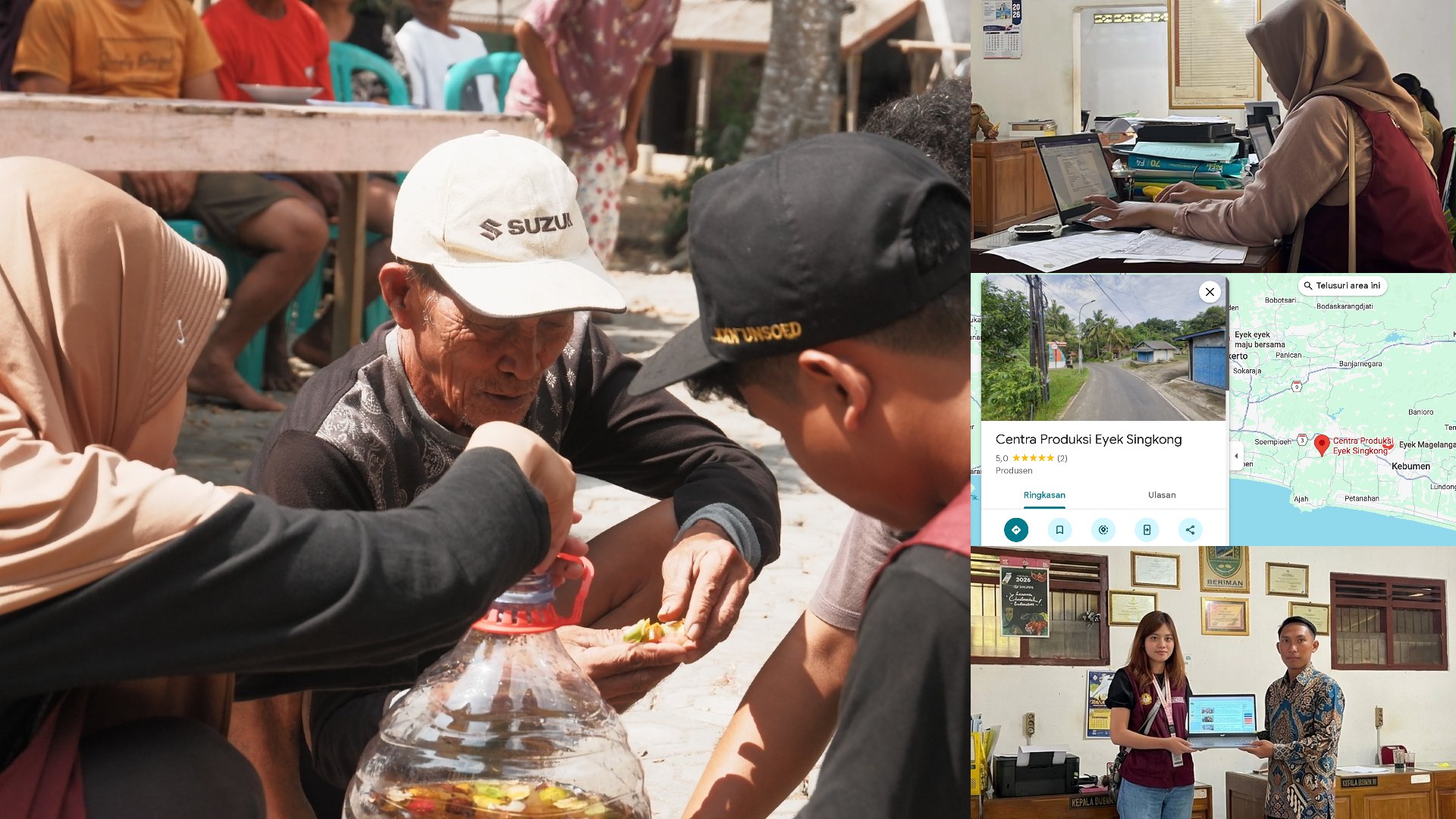 PELAKSANAAN  PIKET DESA, PENGADAAN TEMPLATE CANVA UNTUK MEDIA SOSIAL DESA, PEMBUATAN POC, DAN BRANDING UMKM