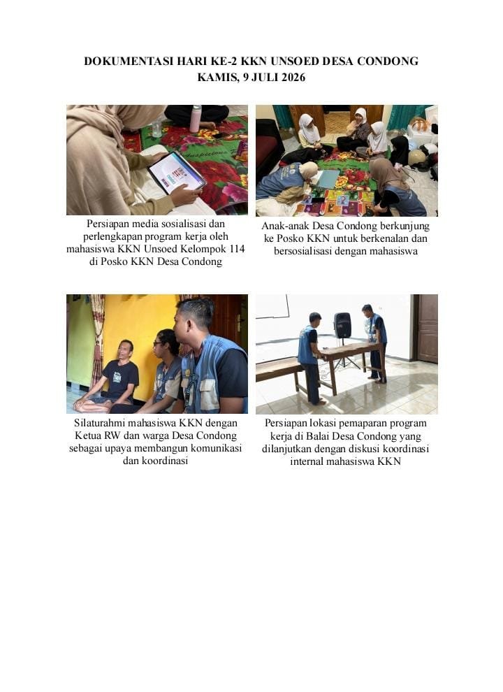 Hari ke-34 KKN UNSOED Kelompok 114: Menyerahkan Hasil Program dan Menutup Pengabdian Bersama Warga Desa Condong