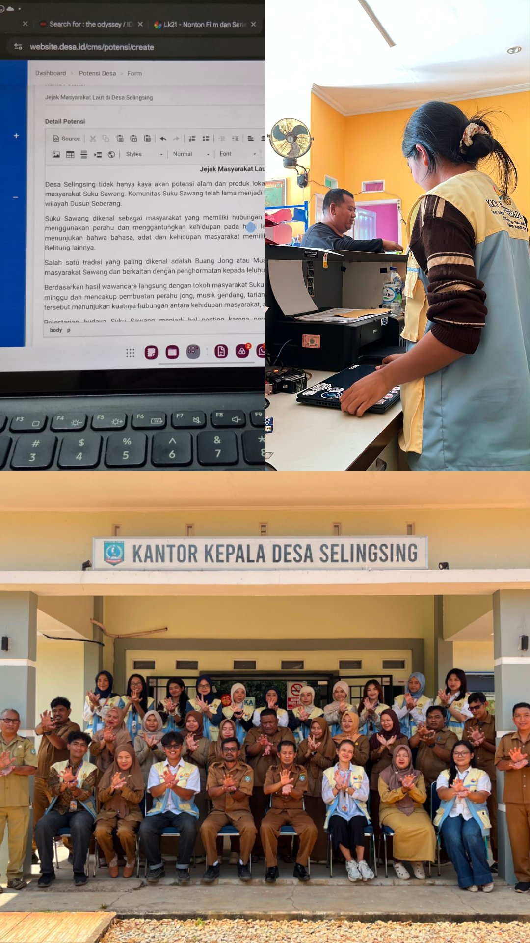 Foto Bersama Perangkat Desa dan Publikasi Potensi Desa
