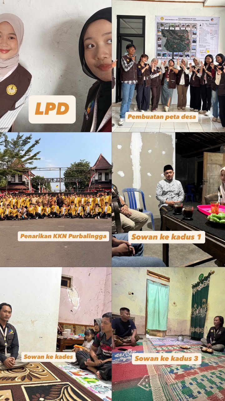 Pendampingan Layanan Pemerintahan Desa, Penyerahan Peta Desa, Penarikan Mahasiswa KKN di Kabupaten Purbalingga, dan Sowan Pamitan Mahasiswa KKN Desa Maribaya