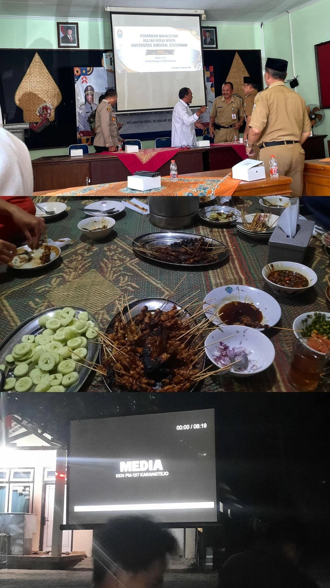 Penarikan Mahasiswa KKN di Kecamatan Kedu, Berkunjung ke Tempat Ketua Rt di Dusun Krajan Timur, Kepala Dusun Krajan Barat, Kepala Dusun Krajan Timur, dan Makan-Makan Bersama serta Malam Perpisahan sekaligus Penayangan After Movie