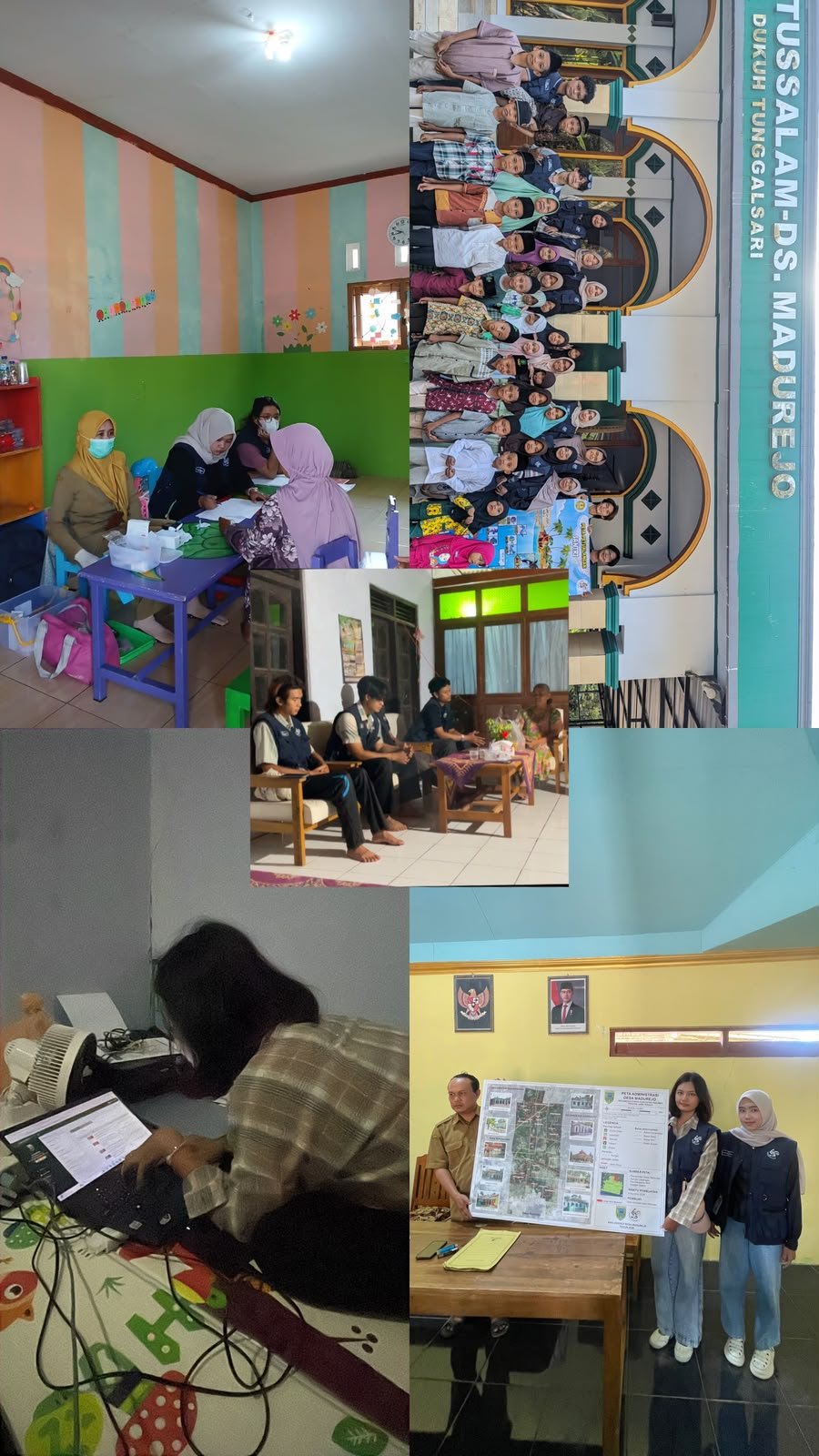Penyerahan Peta Desa, Optimalisasi Website, Pedampingan Posyandu dan Perpisahan dengan Perangkat Desa