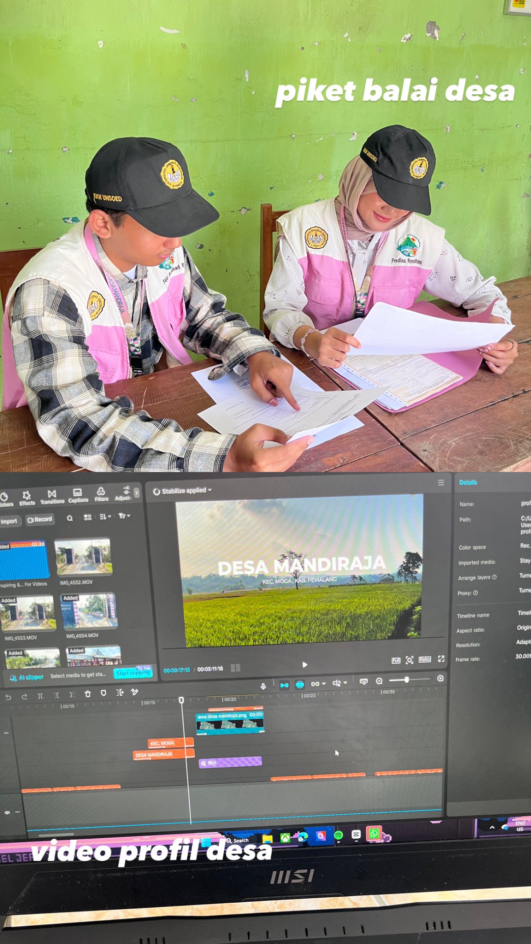 Pelaksanaan Piket Balai Desa dan Pembuatan Video Profil Desa Mandiraja