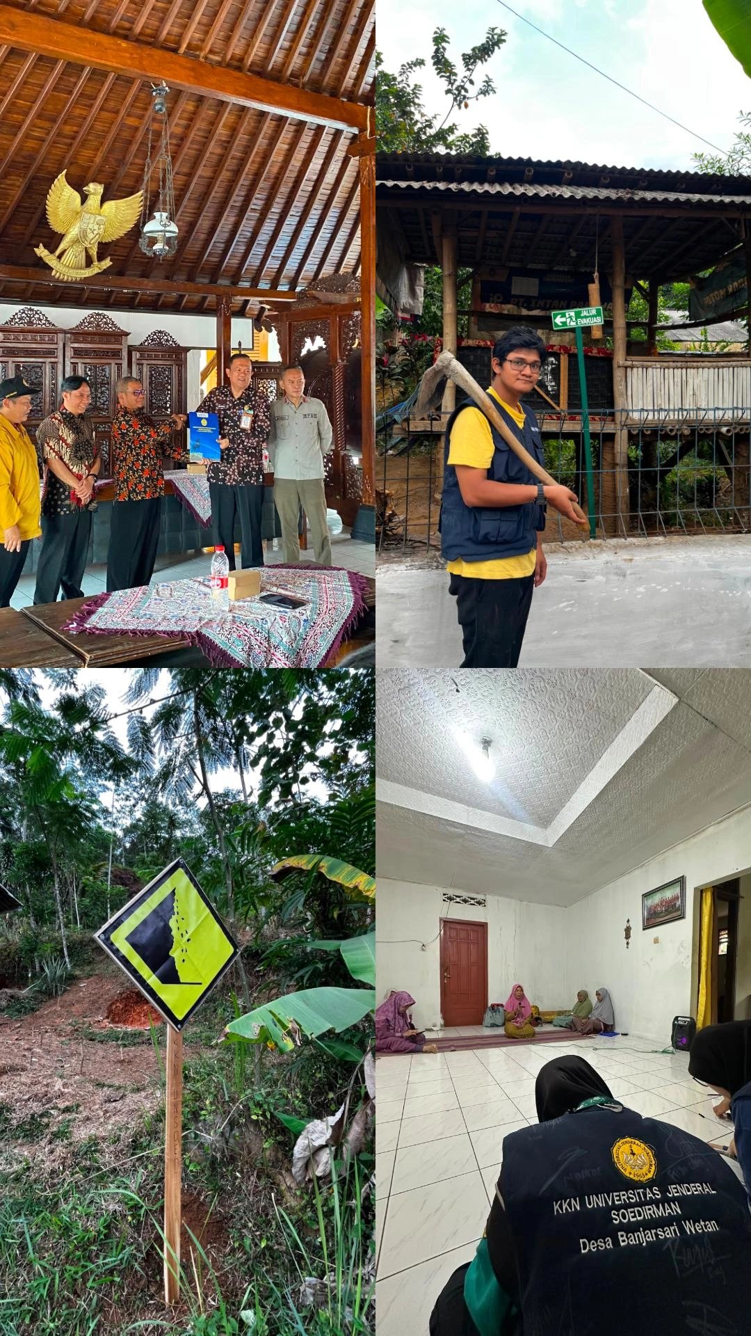 Partisipasi Penarikan Mahasiswa KKN Banyumas, Menjadi panitia Lomba Hafalan Al-Quran Ibu-ibu, Pemasangan rambu rawan longsor dan jalur evakuasi